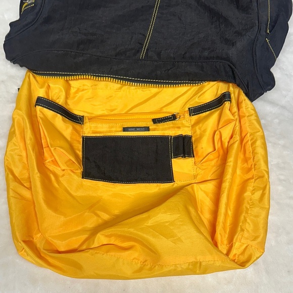 Nine West Black and Yellow Shoulder Bag Tote - Picture 8 of 16